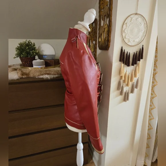 Queen Freddie Mercury red leather buckle concert jacket - Picture 2 of 9